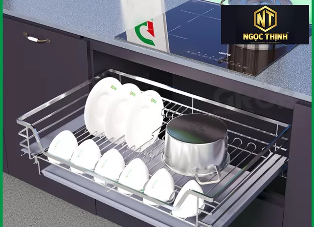 KỆ ĐỰNG BÁT ĐĨA ĐA NĂNG INOX SUS304 NAN DẸT  tại Phú Thạnh